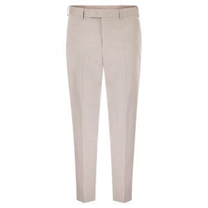 Pt Torino Men Tailored Trousers In Cotton And Wool Blend